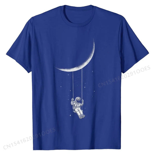 Moon Swing Astronaut T-Shirt – Funny Custom Space Tee for Men