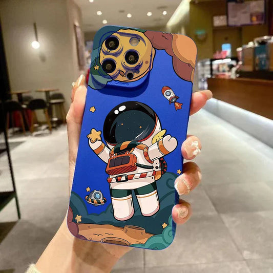 Cartoon Astronaut Phone Case – Shockproof Soft Cover Collection