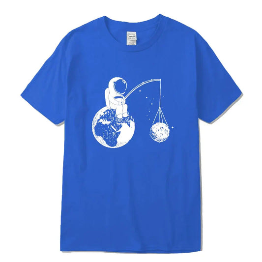 Cool Astronaut Print T-Shirt – High-Quality 100% Cotton Casual Tee