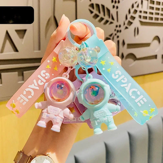 Glowing Cartoon Spaceman Keychain – Cute Luminous Bag Charm for Couples