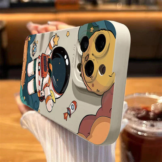 Cartoon Astronaut Phone Case – Shockproof Soft Cover Collection